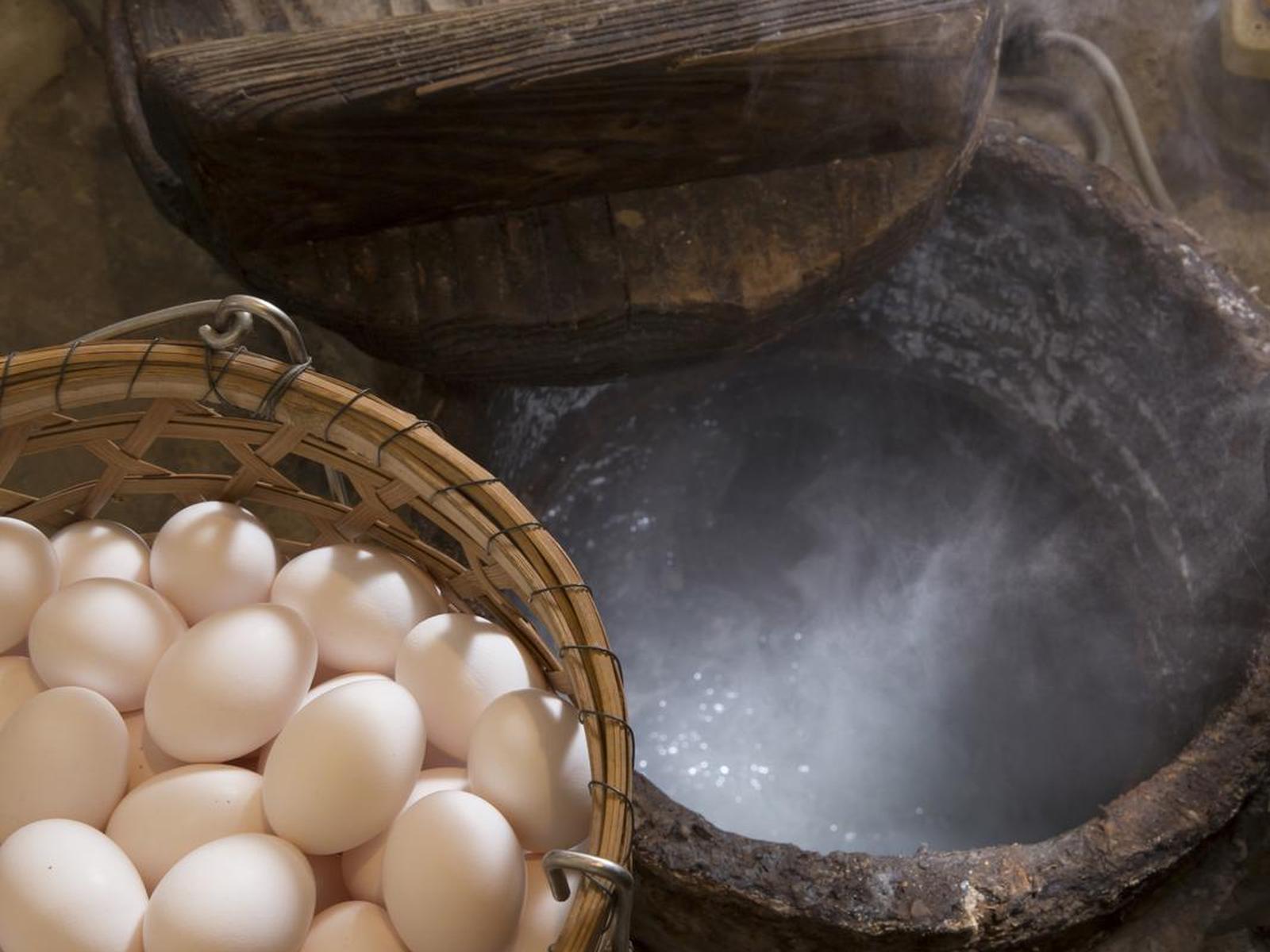 自社源泉と卵
